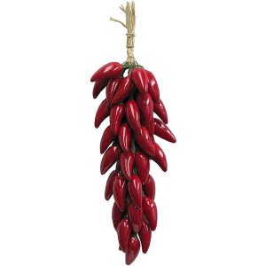 Large Ceramic Ristra: Red Jalapeno Peppers