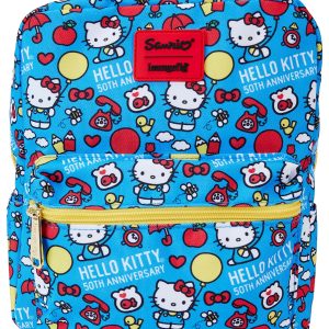 Loungefly Hello Kitty AOP Nylon Square Mini Backpack