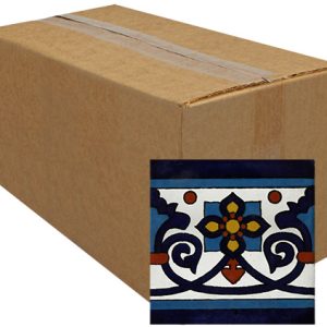 Malaga Azul Hand-Painted Talavera Tiles (Pack of 25)