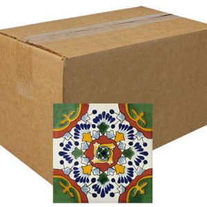 Nube Verde Hand-Painted Talavera Tiles (Box of 90)