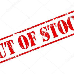 OUT OF STOCK red stamp text