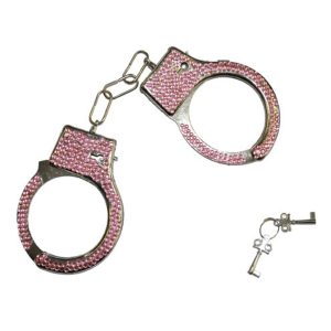 Pink Rhinestone Police Handcuffs