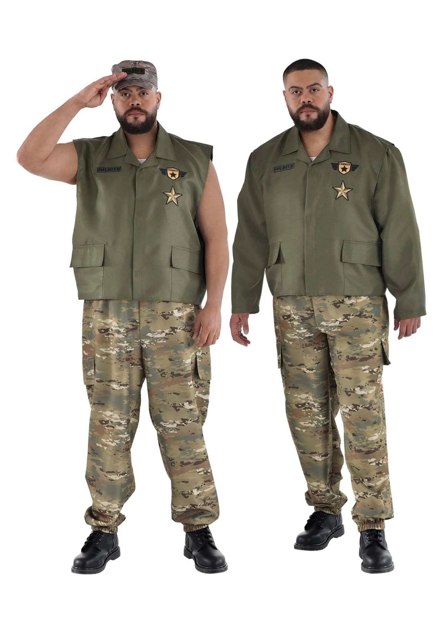 Plus Size Soldier Men's Costume
