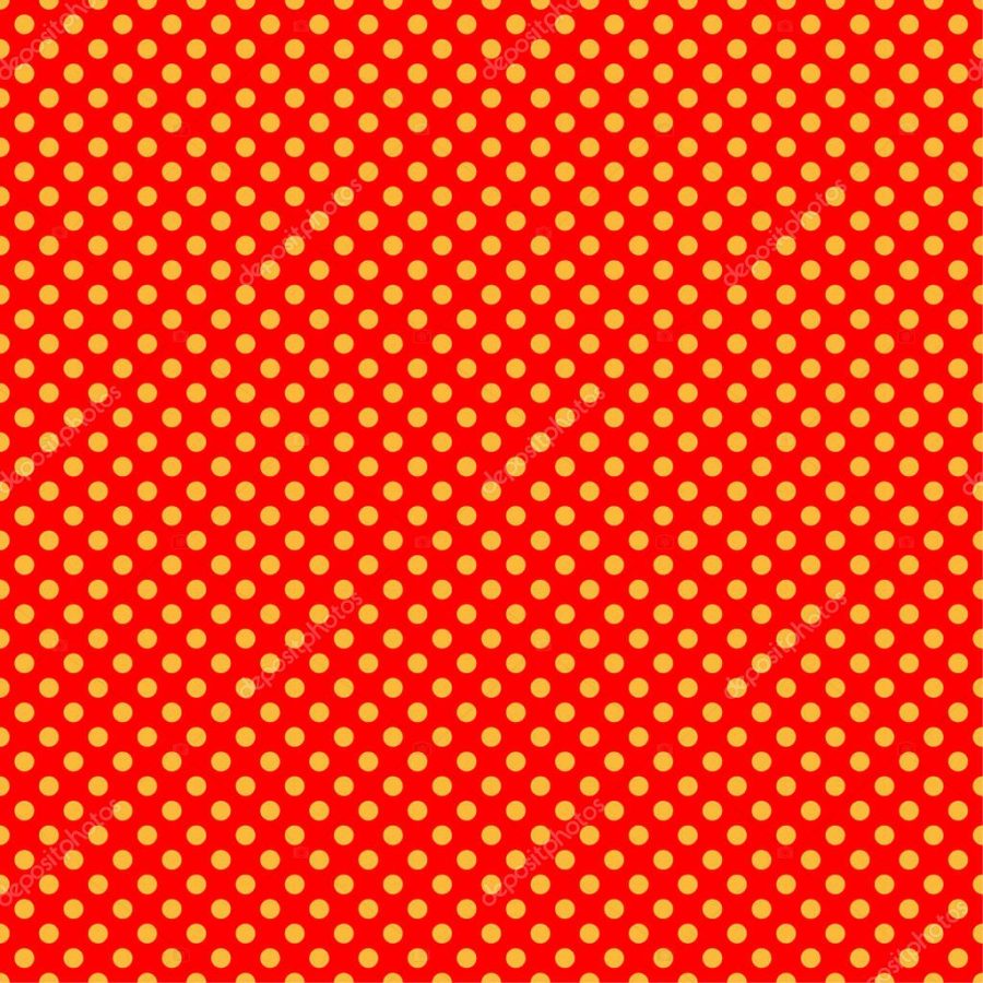 Pop art, comic yellow and red dotted, circles seamlessly repeatable geometric pattern. Pointillist, pointillism and stipple, stippling retro art illustration