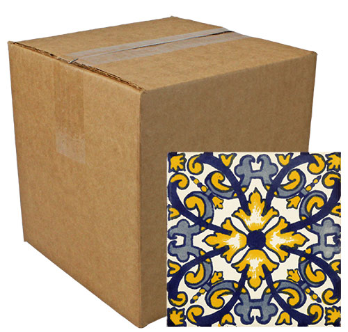 Realeza #4 Hand-Painted Talavera Tiles (Pack of 9)