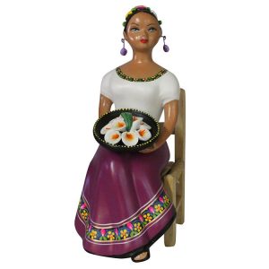 Seated Lupita with Calla Lilies