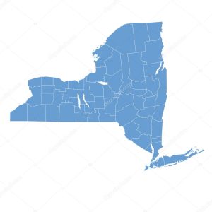 State map of New york by counties