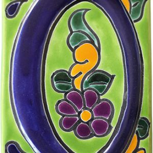 Talavera House Number 0:Green Floral