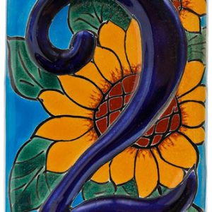 Talavera House Number 2:Blue Sunflowers
