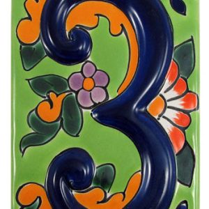 Talavera House Number 3:Green Floral