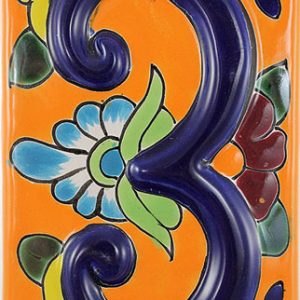 Talavera House Number 3:Orange Floral