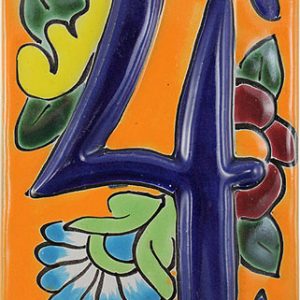 Talavera House Number 4:Orange Floral