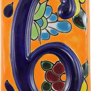 Talavera House Number 6:Orange Floral
