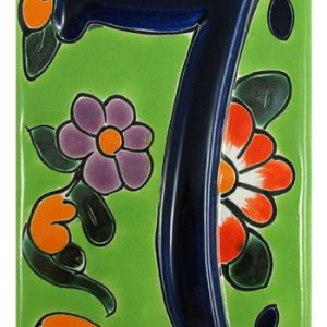 Talavera House Number 7:Green Floral