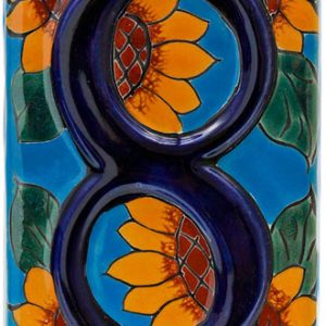 Talavera House Number 8:Blue Sunflowers