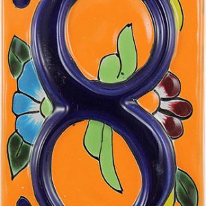 Talavera House Number 8:Orange Floral