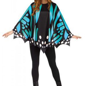 Teal Butterfly Women's Poncho