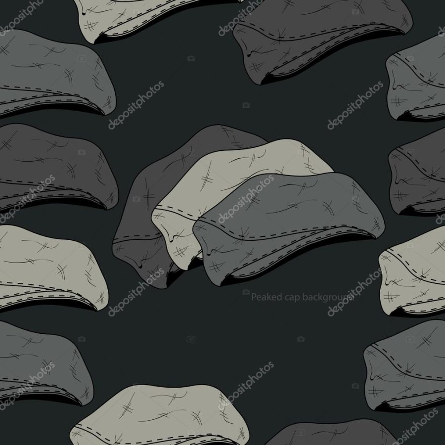 Vector background with hats.