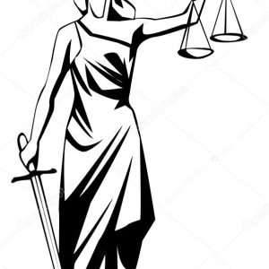 Vector illustration of lady justice