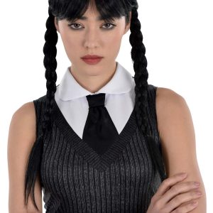 Women's Wednesday Black Costume Wig