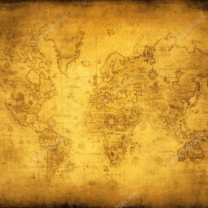 ancient map of the worl