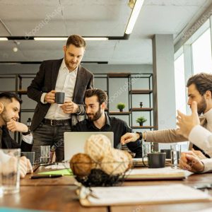 business men at work place in office