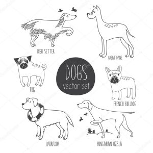 cartoon dos of different breeds