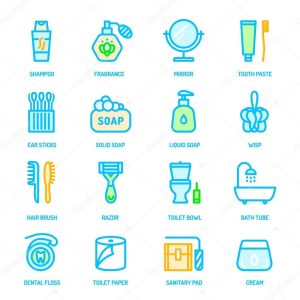 colorful personal hygiene icons