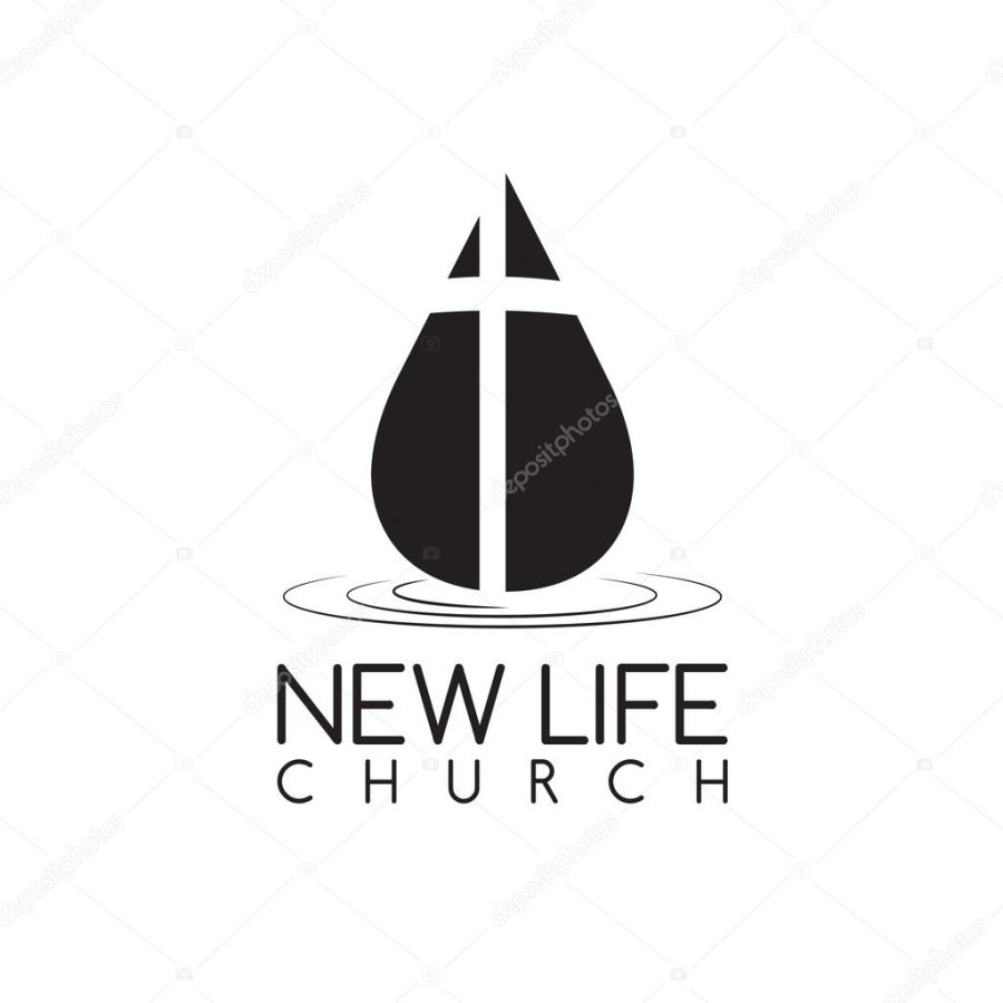 conceptual vector of the drop and leaf on a religious theme