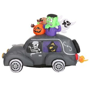 4FT Spooky Hearse Inflatable Decoration