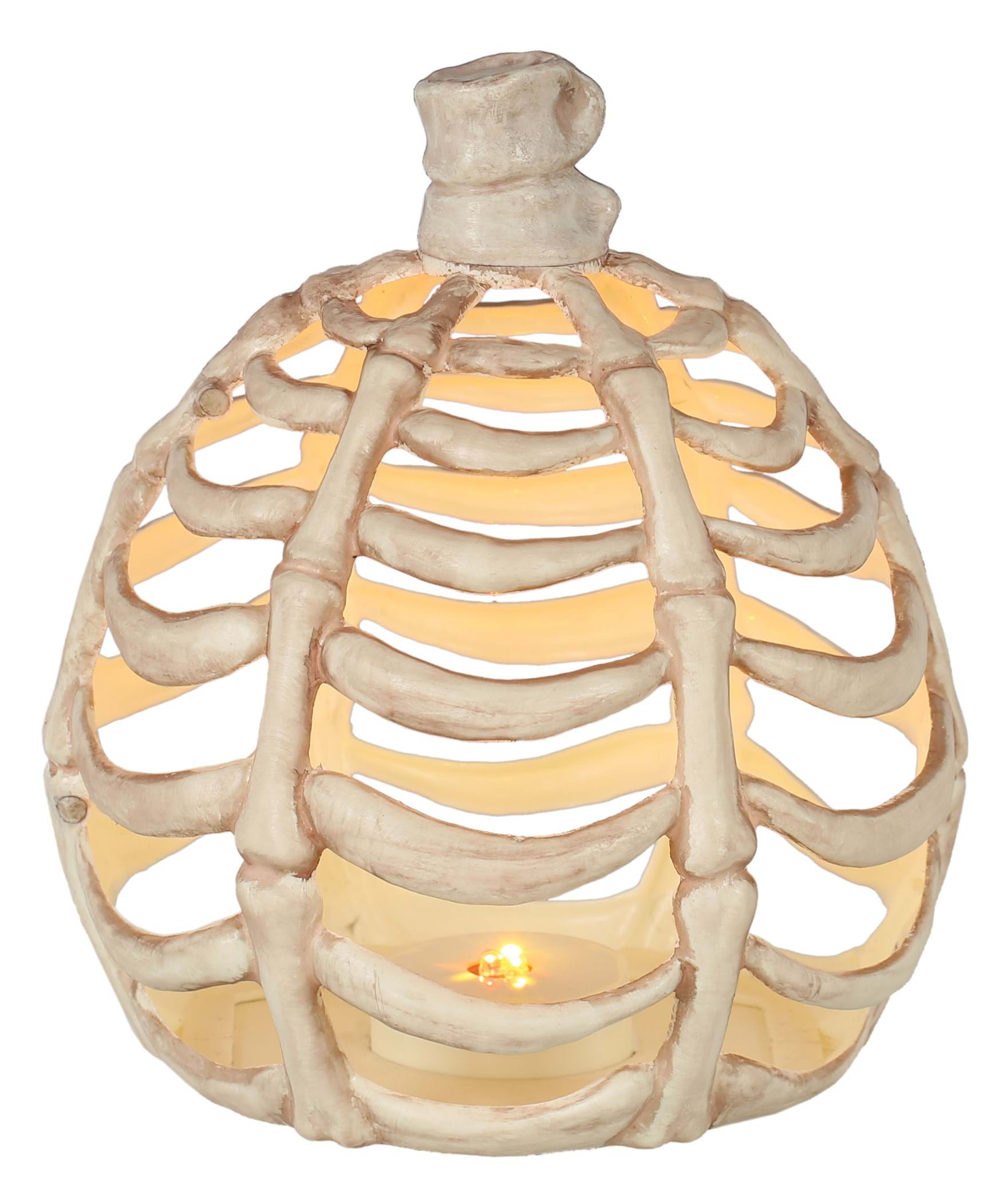 9 Light Up Pumpkin Bones Decoration