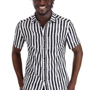 Adult Striped Logo Beetlejuice Shirt