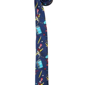 Dr. Seuss Reading Pattern Necktie