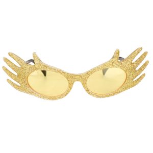 Gold Glitter Hands Costume Glasses