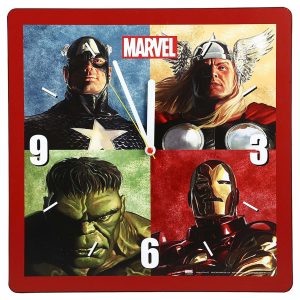Marvel Retro 13 Square Clock