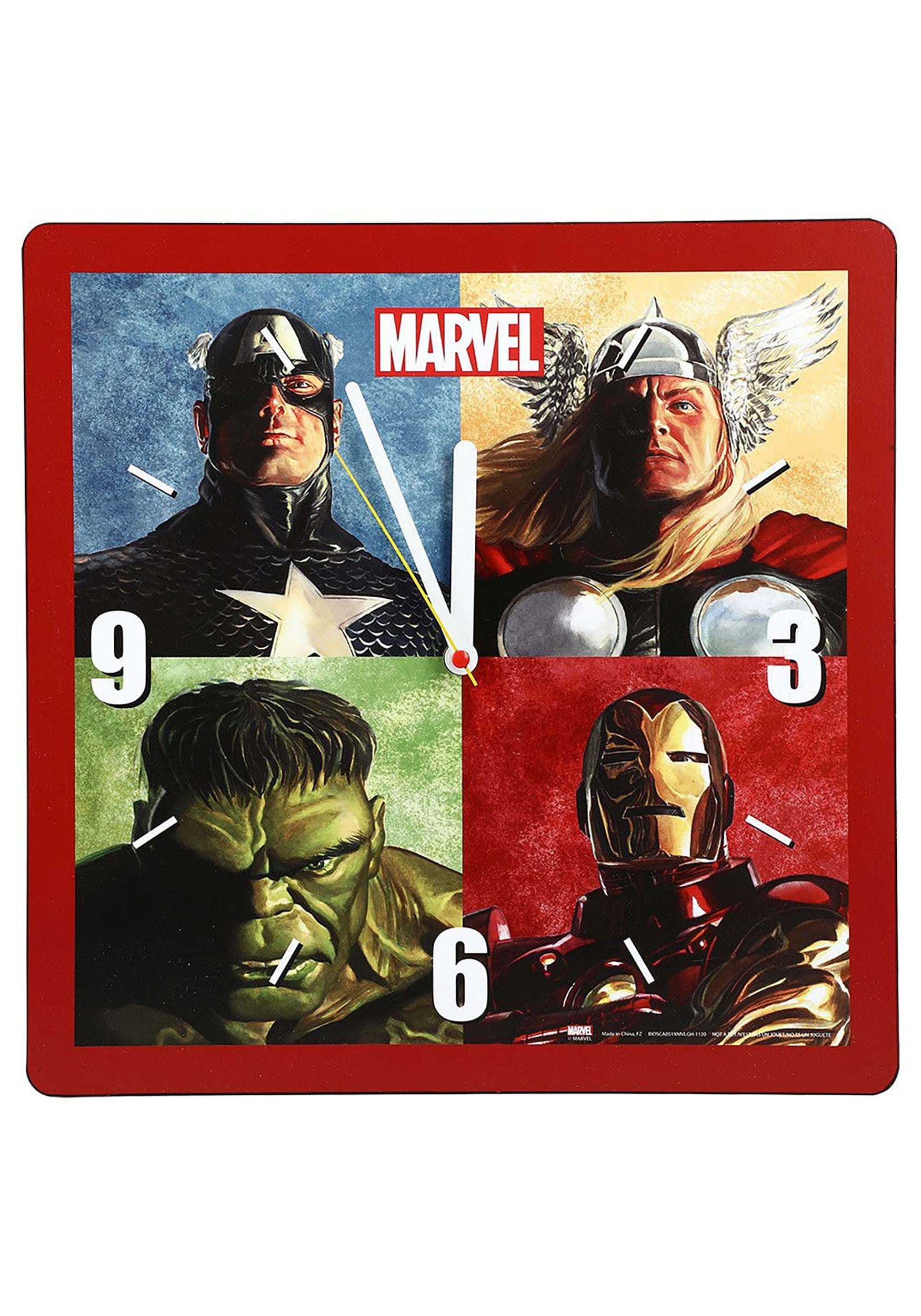Marvel Retro 13 Square Clock