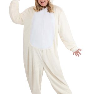 Plus Size Polar Bear Costume Onesie