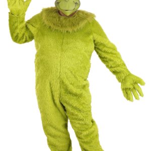 Plus Size The Grinch Deluxe Jumpsuit with Latex Mask