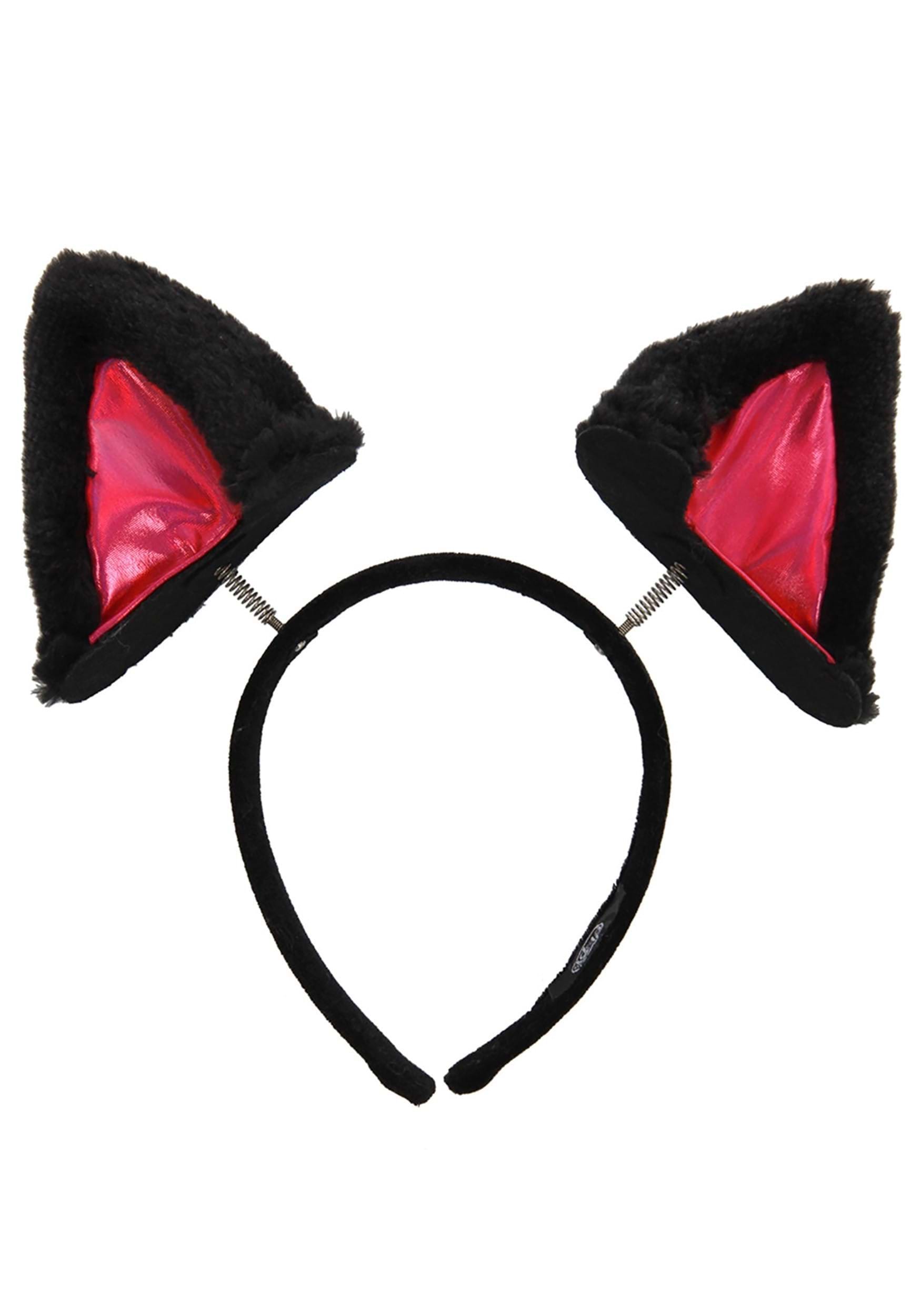 Springy Cat Ears Plush Costume Headband