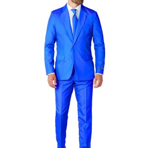 Suitmeister Mens Solid Blue Suit