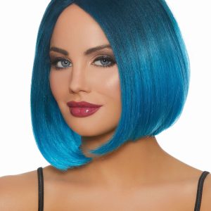 Women's Blue Ombre Costume Wig