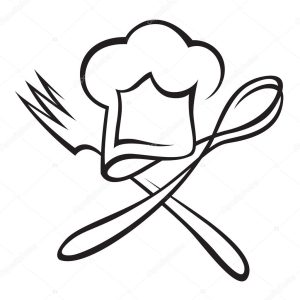 Chef hat with spoon and fork