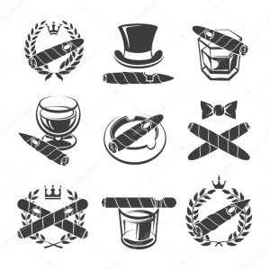 Cigars logo set
