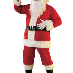 Mens Flannel Santa Suit Costume