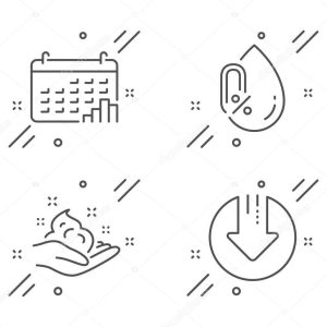No alcohol, Calendar graph and Skin care icons set. Download arr