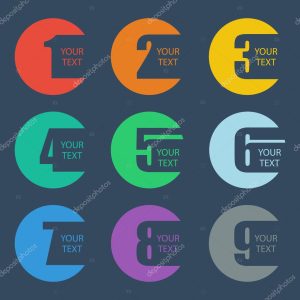 Numbers set. Design vector illustration.