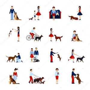 People With Dogs Set