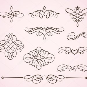 Swirling flourishes elements