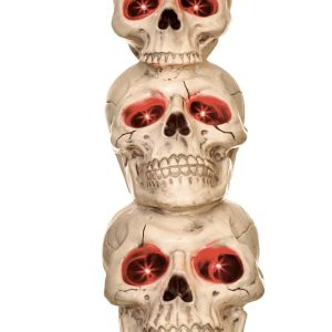 27.5-Inch Light Up Skull Totem Prop Decoration
