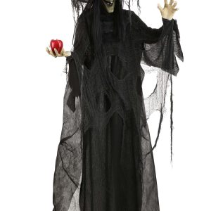 5.8FT Animated Standing Black Witch Decoration - Scream Saver